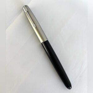 Parker 51 Fountain Pen Black with Stainless Cap EUC 1950’s